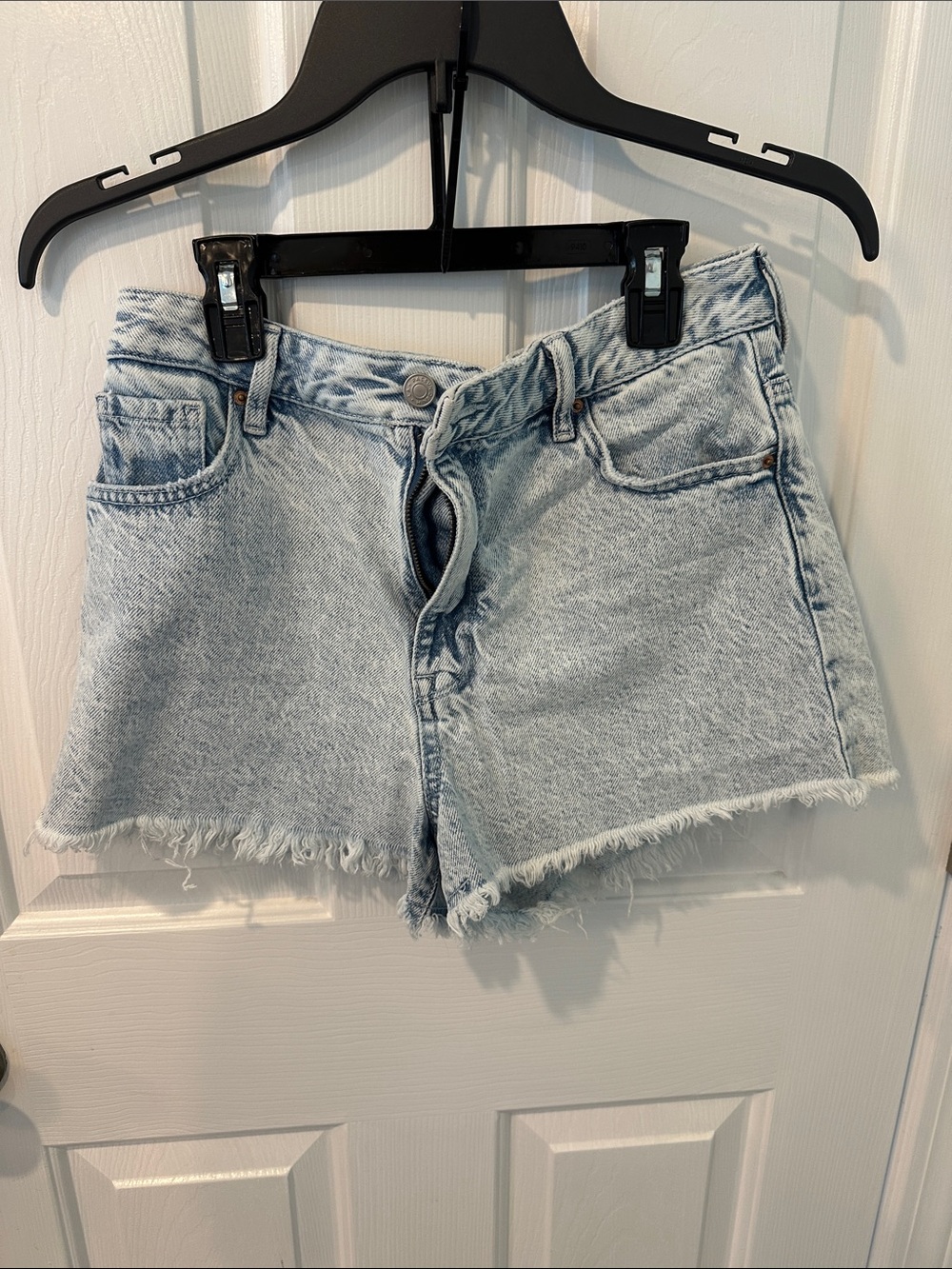 PacSun Light Blue High-Rise Denim Cutoff Shorts